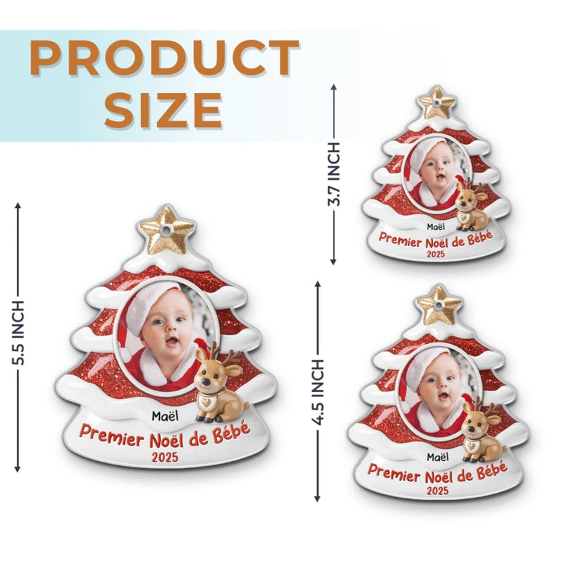 Ornement De Noël En Acrylique Personnalisé Avec Photo – Cadeaux De Noël, Baby Shower Et Révélation De Genre Pour Nouvelles Mamans, Nouveaux Papas, Nouveaux Parents – Reconnaissants Pour Ce Miracle