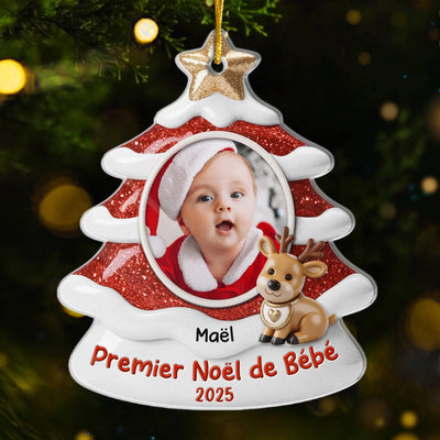 Ornement De Noël En Acrylique Personnalisé Avec Photo – Cadeaux De Noël, Baby Shower Et Révélation De Genre Pour Nouvelles Mamans, Nouveaux Papas, Nouveaux Parents – Reconnaissants Pour Ce Miracle