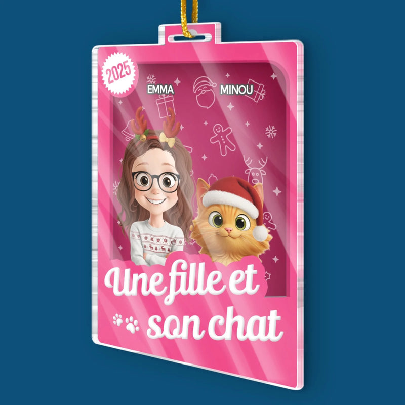 Ornement Acrylique En Forme De Boîte À Jouets Personnalisé – Cadeaux De Noël Et D’Anniversaire Personnalisés Pour Les Amoureux Des Chats, Mamans Et Papas Chats – Tout Ce Que Je Veux Pour Noël, C’est Un Miaou