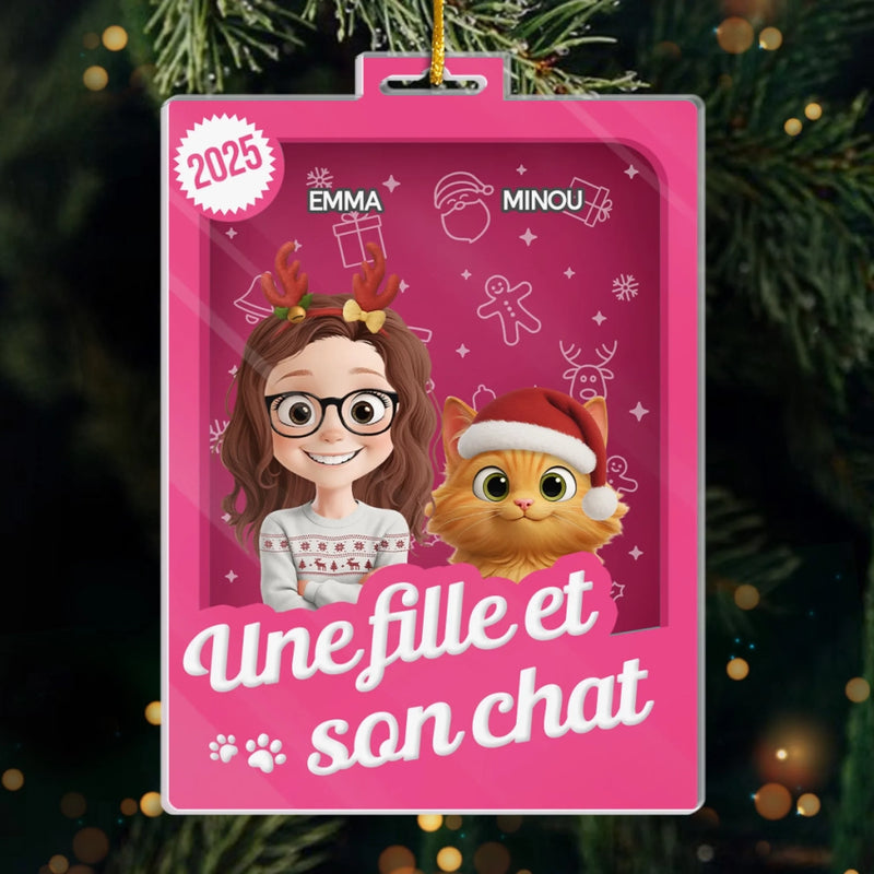 Ornement Acrylique En Forme De Boîte À Jouets Personnalisé – Cadeaux De Noël Et D’Anniversaire Personnalisés Pour Les Amoureux Des Chats, Mamans Et Papas Chats – Tout Ce Que Je Veux Pour Noël, C’est Un Miaou