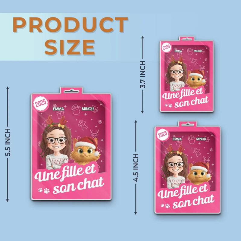Ornement Acrylique En Forme De Boîte À Jouets Personnalisé – Cadeaux De Noël Et D’Anniversaire Personnalisés Pour Les Amoureux Des Chats, Mamans Et Papas Chats – Tout Ce Que Je Veux Pour Noël, C’est Un Miaou