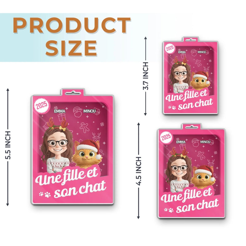 Ornement Acrylique En Forme De Boîte À Jouets Personnalisé – Cadeaux De Noël Et D’Anniversaire Personnalisés Pour Les Amoureux Des Chats, Mamans Et Papas Chats – Tout Ce Que Je Veux Pour Noël, C’est Un Miaou