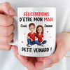 Mug Personnalisé - Cadeaux D’Anniversaire De Mariage Pour Mari Et Femme, Lui Et Elle - Félicitations D'être Mon Mari