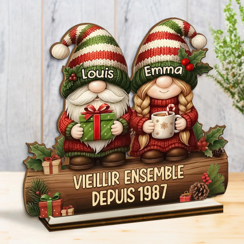 Plaque En Bois Personnalisée À Deux Couches – Cadeaux Personnalisés D’Anniversaire, De Noël Et De Mariage Pour Mari Et Femme, Lui Et Elle – Pour Toujours Commence Avec Toi