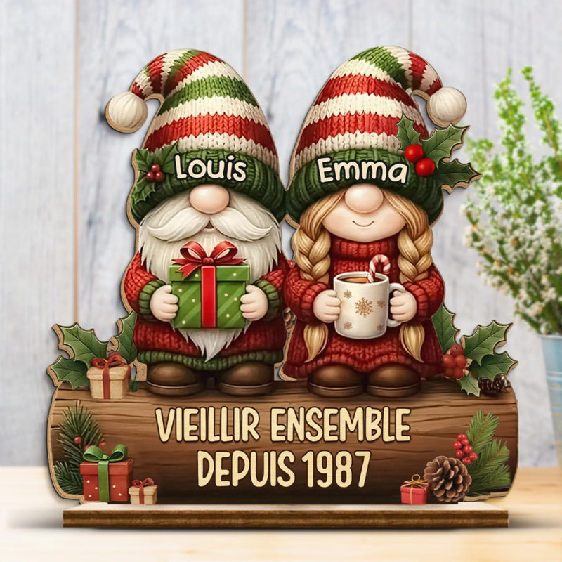 Plaque En Bois Personnalisée À Deux Couches – Cadeaux Personnalisés D’Anniversaire, De Noël Et De Mariage Pour Mari Et Femme, Lui Et Elle – Pour Toujours Commence Avec Toi