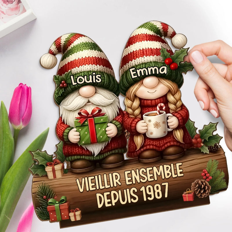 Plaque En Bois Personnalisée À Deux Couches – Cadeaux Personnalisés D’Anniversaire, De Noël Et De Mariage Pour Mari Et Femme, Lui Et Elle – Pour Toujours Commence Avec Toi