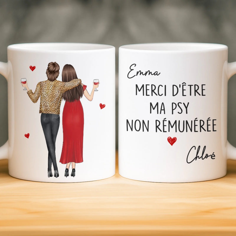 Tasse Personnalisée – Cadeaux D’Anniversaire Personnalisés Pour Meilleures Amies, Femmes, Sœurs, BFF – Sans Toi, Ma Santé Mentale Serait En Vacances Permanentes