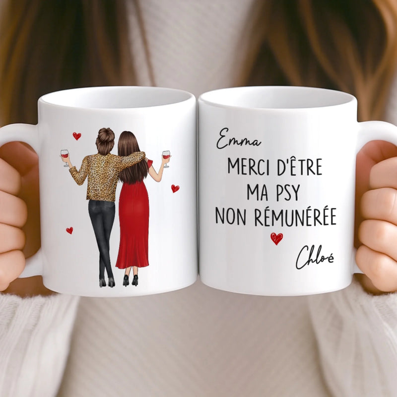 Tasse Personnalisée – Cadeaux D’Anniversaire Personnalisés Pour Meilleures Amies, Femmes, Sœurs, BFF – Sans Toi, Ma Santé Mentale Serait En Vacances Permanentes
