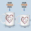 Mug Personnalisé - Cadeau Pour Mamie Et Maman - Réunis Par L’Amour, Reliés Pour Toujours