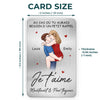 Carte Portefeuille En Aluminium Personnalisée – Cadeaux Personnalisés D’Anniversaire Et De Mariage Pour Mari Et Femme, Lui Et Elle - Ton Amour Est Mon Trésor Le Plus Précieux