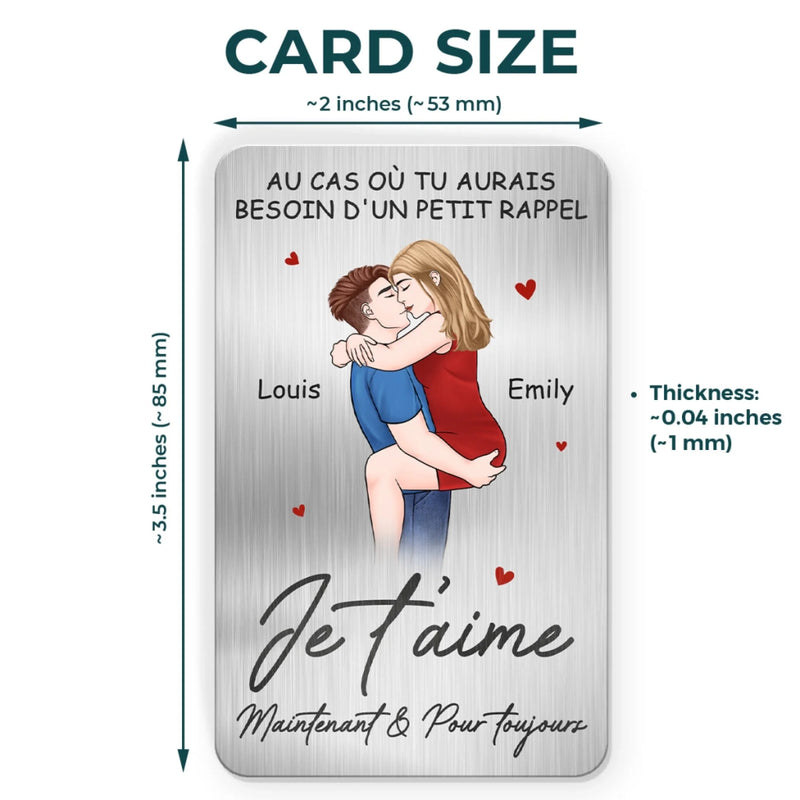 Carte Portefeuille En Aluminium Personnalisée – Cadeaux Personnalisés D’Anniversaire Et De Mariage Pour Mari Et Femme, Lui Et Elle - Ton Amour Est Mon Trésor Le Plus Précieux