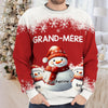 Sweat Unisexe De Noël Personnalisé Avec Bonhomme De Neige – Cadeaux De Noël Et D’Anniversaire Pour Maman, Grand-Mère - Sous La Neige, Les Cœurs Se Réchauffent