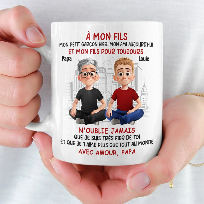 Tasse Personnalisée – Cadeaux D’Anniversaire Pour Maman, Papa, Fils – Préparé À La Maison Avec Amour