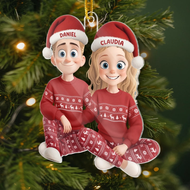 Ornement Acrylique Personnalisé - Cadeaux PersonnalisésD'Anniversaire, De Noël Et De Mariage Pour Mari Et Femme - L'Amour Se Déguste Chaque Jour Comme Un Café Chaiud