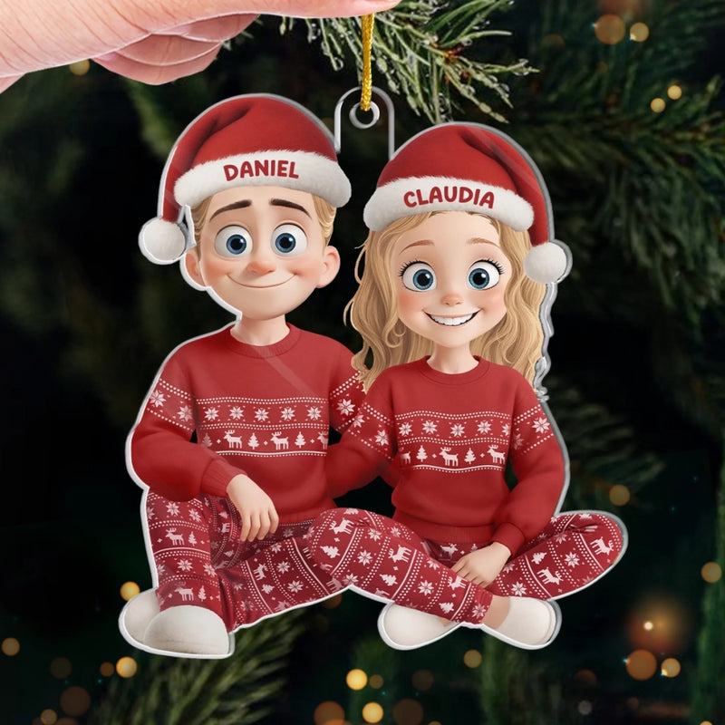 Ornement Acrylique Personnalisé - Cadeaux PersonnalisésD'Anniversaire, De Noël Et De Mariage Pour Mari Et Femme - L'Amour Se Déguste Chaque Jour Comme Un Café Chaiud