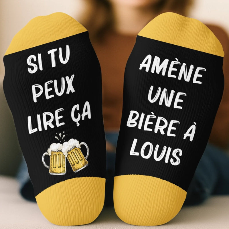 Chaussettes Personnalisées – Cadeaux De Noël Et D’Anniversaire Pour Meilleures Amies, Sœurs, La Famille Et Vous-Même – Apporte-Moi Une Bière