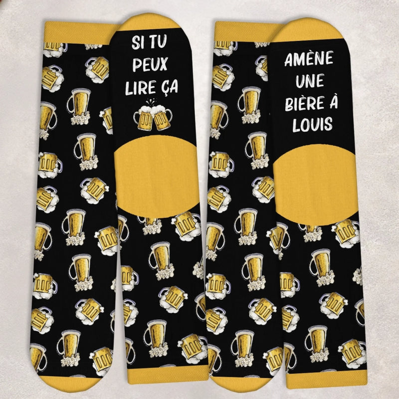 Chaussettes Personnalisées – Cadeaux De Noël Et D’Anniversaire Pour Meilleures Amies, Sœurs, La Famille Et Vous-Même – Apporte-Moi Une Bière