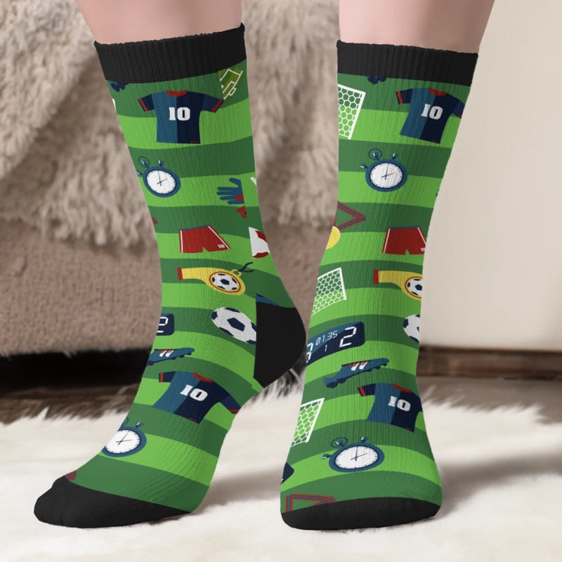 Chaussettes De Football Personnalisées – Cadeaux De Noël Et D’Anniversaire Pour Amoureux Du Football, Fans De Sport Et Passionnés – Juste Un Homme Qui Aime Le Football