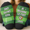 Chaussettes De Football Personnalisées – Cadeaux De Noël Et D’Anniversaire Pour Amoureux Du Football, Fans De Sport Et Passionnés – Juste Un Homme Qui Aime Le Football