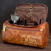 Trousse De Toilette En Cuir Gravée Personnalisée – Cadeaux D’Anniversaire Pour Papa, Grand-Père – Des Racines Solides, Des Cœurs Tendres