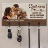 Porte-Clés Mural Personnalisé Avec Photo – Cadeaux D’Anniversaire Pour Maman, Papa, Enfants – Notre Vie, Notre Doux Foyer