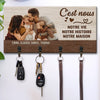 Porte-Clés Mural Personnalisé Avec Photo – Cadeaux D’Anniversaire Pour Maman, Papa, Enfants – Notre Vie, Notre Doux Foyer
