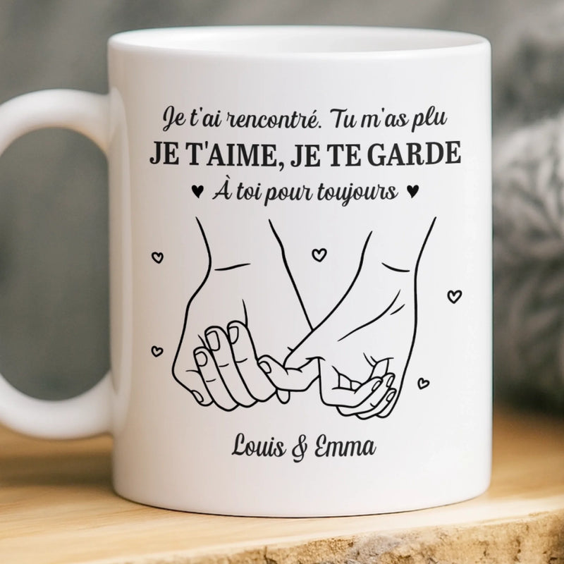 Mug Personnalisé – Cadeaux D’Anniversaire De Mariage Pour Mari Et Femme, Lui Et Elle – Je Tombe Encore Amoureux De Toi