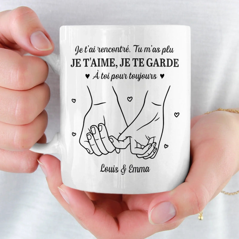 Mug Personnalisé – Cadeaux D’Anniversaire De Mariage Pour Mari Et Femme, Lui Et Elle – Je Tombe Encore Amoureux De Toi