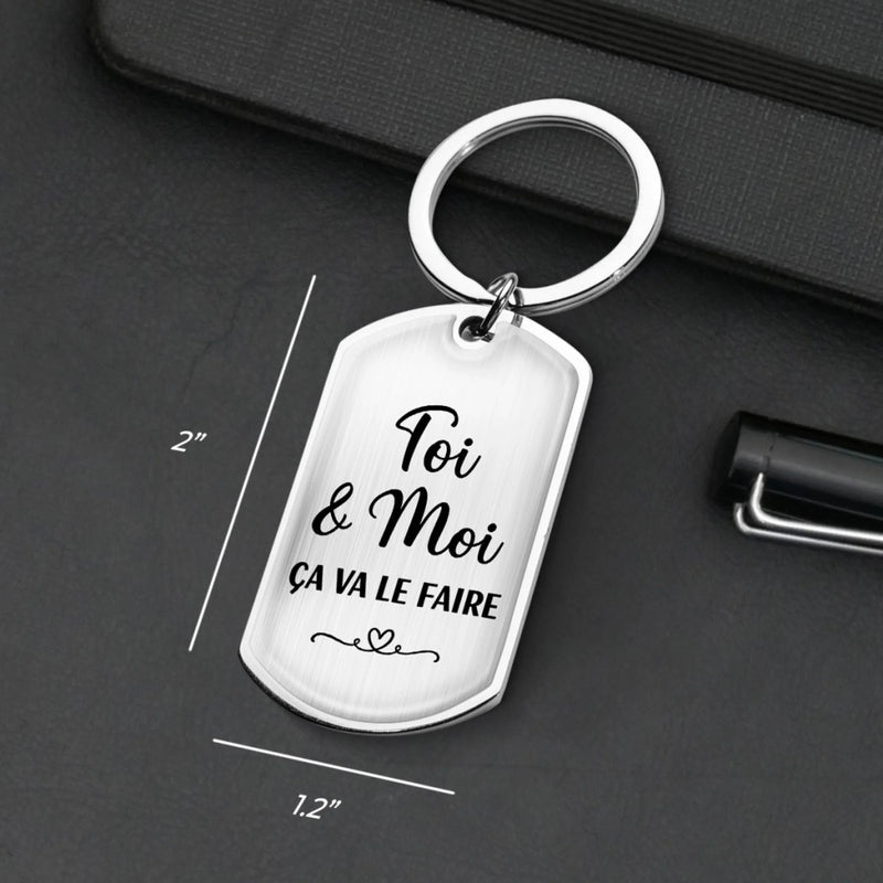 Porte-Clés Personnalisé – Cadeaux Personnalisés D’Anniversaire Et De Mariage Pour Mari Et Femme, Lui Et Elle – Chaque Instant Avec Toi Est Un Trésor