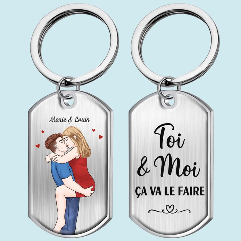 Porte-Clés Personnalisé – Cadeaux Personnalisés D’Anniversaire Et De Mariage Pour Mari Et Femme, Lui Et Elle – Chaque Instant Avec Toi Est Un Trésor