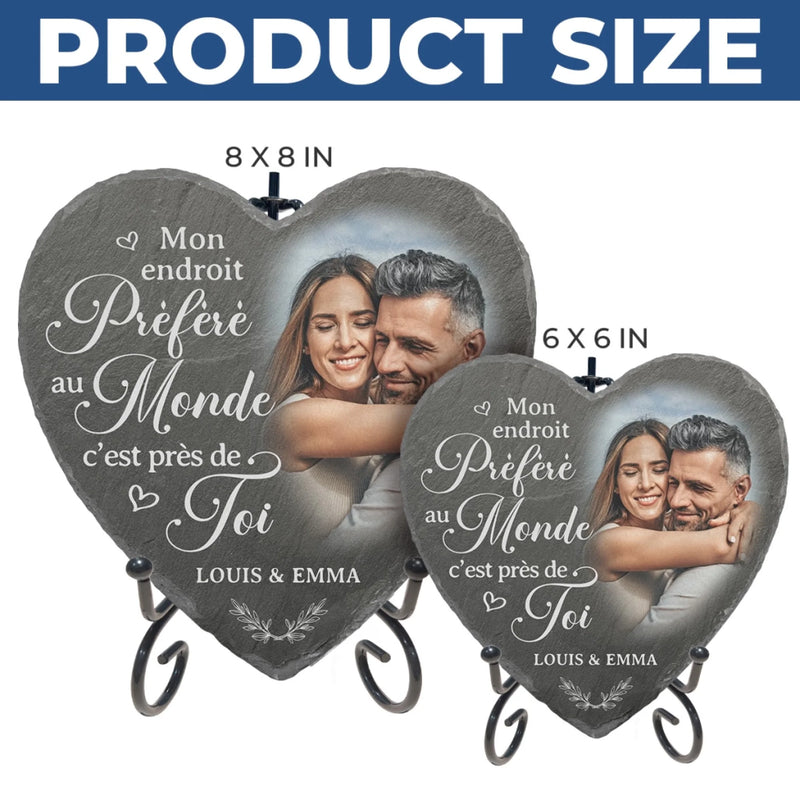 Pierre En Forme De Cœur Personnalisée Avec Photo – Cadeaux D’Anniversaire De Mariage Pour Mari Et Femme, Lui Et Elle – Toi Et Moi, On Gère Ça Ensemble