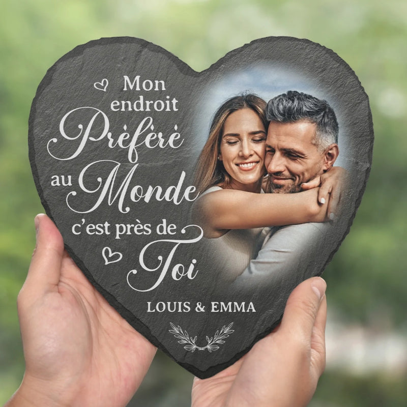 Pierre En Forme De Cœur Personnalisée Avec Photo – Cadeaux D’Anniversaire De Mariage Pour Mari Et Femme, Lui Et Elle – Toi Et Moi, On Gère Ça Ensemble