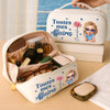 Trousse De Toilette De Voyage En Similicuir Personnalisée – Cadeau D’Anniversaire Pour Femmes, Meilleures Amies, Sœurs, BFF Ou Pour Vous-Même – Désolée Pas Désolée Pour Mon Chaos De Voyage