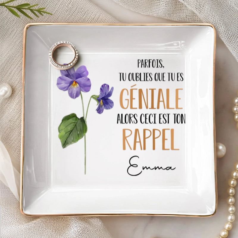 Coupelle À Bijoux Personnalisée (Impression Intégrale) – Cadeau D’Anniversaire Pour Femmes, Meilleures Amies, Sœurs, BFF – Tu M’Auras Toujours À Tes Côtés