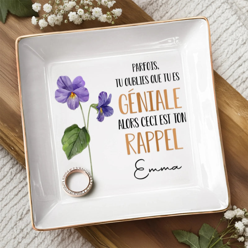Coupelle À Bijoux Personnalisée (Impression Intégrale) – Cadeau D’Anniversaire Pour Femmes, Meilleures Amies, Sœurs, BFF – Tu M’Auras Toujours À Tes Côtés