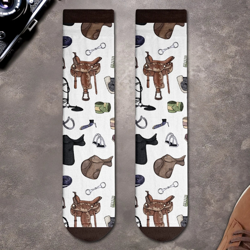 Chaussettes Personnalisées – Cadeau D’Anniversaire Personnalisé Pour Hommes Et Femmes, Amoureux Des Chevaux – La Vie Est Belle, Mais Les Chevaux La Rendent Encore Plus Belle