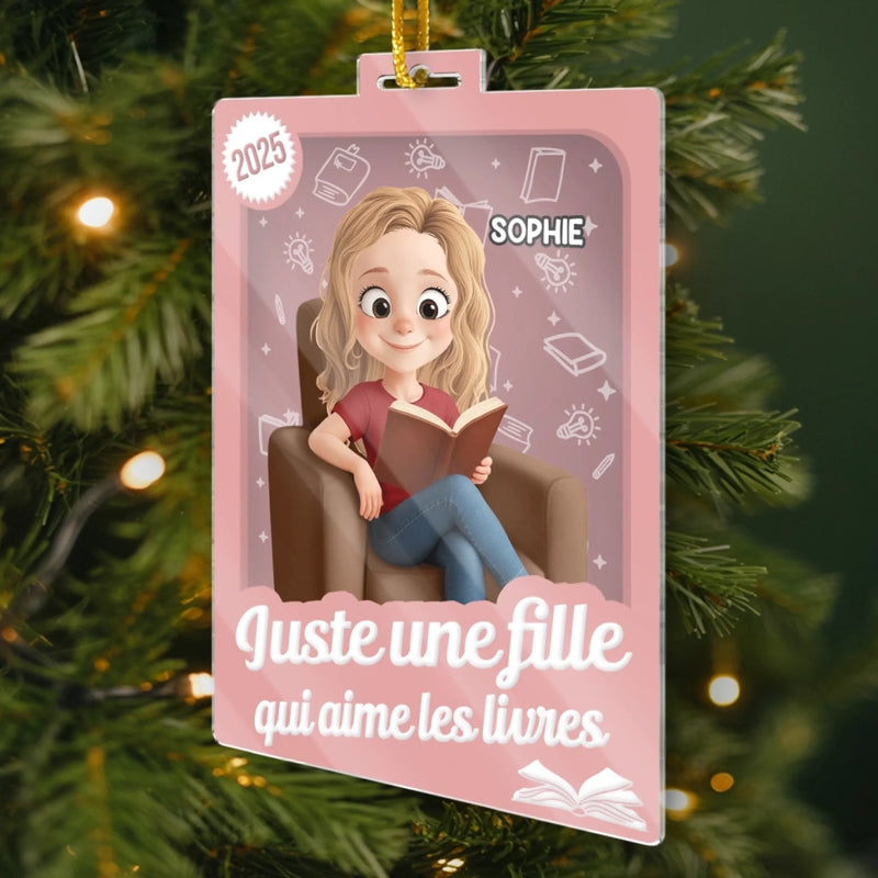 Ornement Acrylique En Forme De Boîte À Jouets Personnalisé – Cadeau Littéraire Personnalisé Pour Amoureux Des Livres, Bookworms Et Lecteurs – Vivre À Travers Mille Histoires