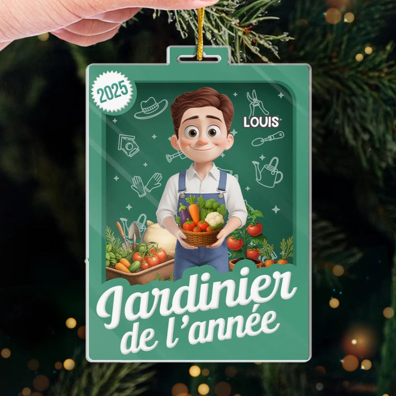 Ornement Acrylique En Forme De Boîte À Jouets Personnalisé – Cadeau De Jardinage Personnalisé Pour Jardiniers À L’Occasion D’Un Anniversaire - Cultiver La Beauté, Jour Après Jour