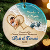 Ornement En Céramique Personnalisé – Cadeaux D’Anniversaire, De Noël Et De Mariage Pour Mari Et Femme, Pour Lui Et Pour Elle – L’Année Où Nous Sommes Devenus Mari Et Femme