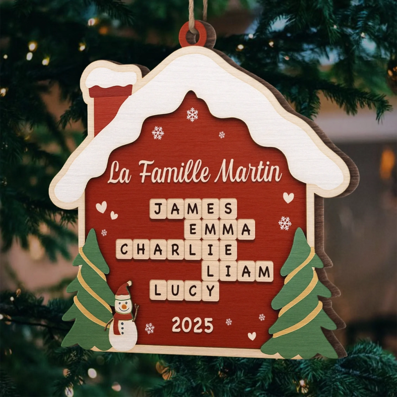 Ornement En Bois Personnalisé – Cadeaux De Noël Et D’Anniversaire Pour Maman, Papa, Frère, Sœur Et Enfants – Le Foyer Grandit Grâce À Notre Amour – Ensemble Est Le Plus Bel Endroit Qui Soit