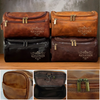 Trousse De Toilette En Cuir Gravée Personnalisée – Cadeau D’Anniversaire Idéal Pour Papa, Frère, Grand-Père Ou Mari – Prête Pour Toutes Les Aventures