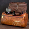 Trousse De Toilette En Cuir Gravée Personnalisée – Cadeau D’Anniversaire Idéal Pour Papa, Frère, Grand-Père Ou Mari – Pour Ceux Qui Avancent Sans Jamais S’Arrêter