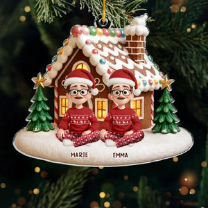 Ornement En Acrylique Personnalisé – Cadeaux De Noël Et D’Anniversaire Pour Famille, Amoureux Des Chiens Et Chats – La Joie Arrive Sur De Petites Pattes