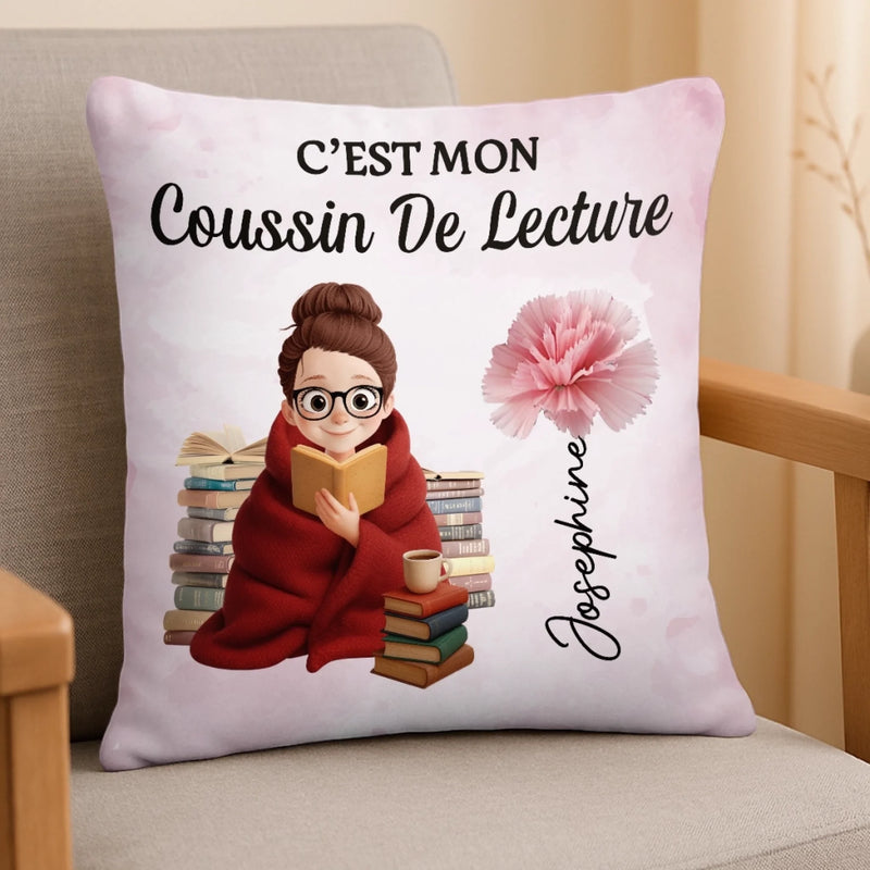 Coussin Personnalisé – Cadeaux Pour Amoureux Des Livres, Rats De Bibliothèque, Lecteurs – Là Où Les Mots Réchauffent L’Âme