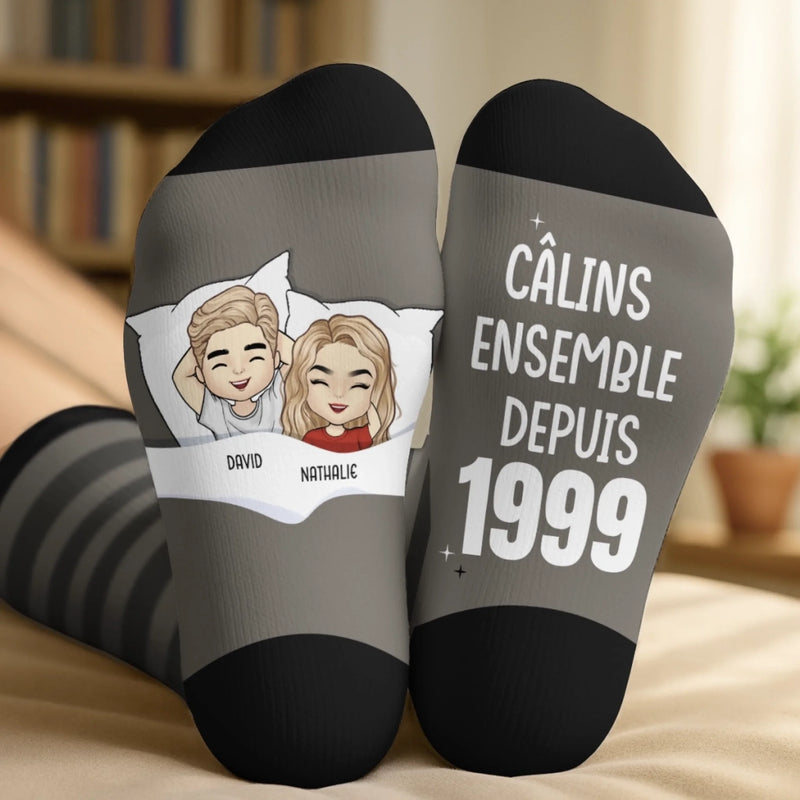 Chaussettes Personnalisées – Cadeaux D’Anniversaire Et De Mariage Pour Mari Et Femme, Pour Lui Et Pour Elle – Ensemble Depuis Le Premier Jour