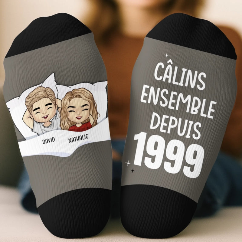 Chaussettes Personnalisées – Cadeaux D’Anniversaire Et De Mariage Pour Mari Et Femme, Pour Lui Et Pour Elle – Ensemble Depuis Le Premier Jour