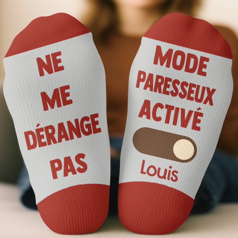 Chaussettes Personnalisées – Cadeaux De Noël Et D'Anniversaire Personnalisés Pour Vos Meilleures Amies, Sœurs, Famille Et Vous-Même – Mode Paresseux Officiellement Activé