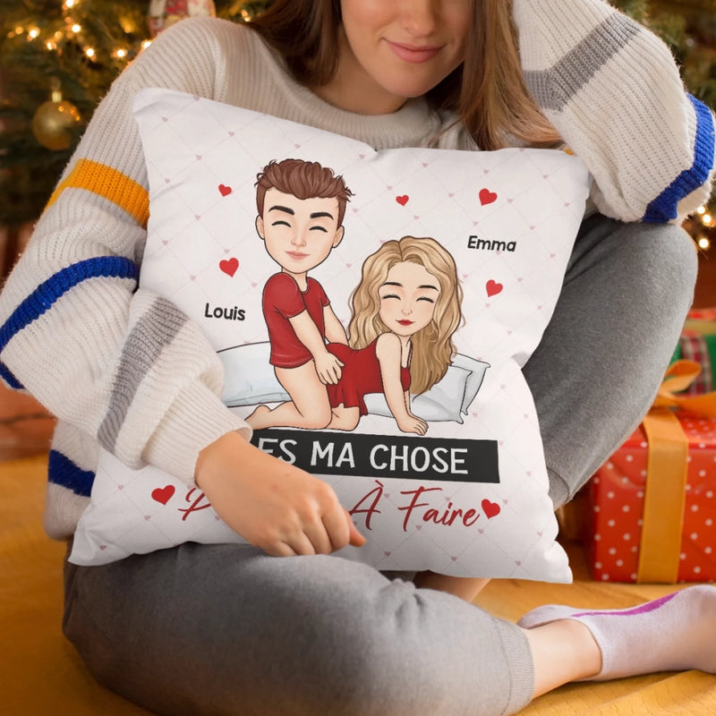 Coussin Personnalisé – Cadeaux D’Anniversaire Et De Mariage Personnalisés Pour Mari Et Femme, Pour Lui Et Pour Elle – Tu Es Ma Chose Préférée À Faire