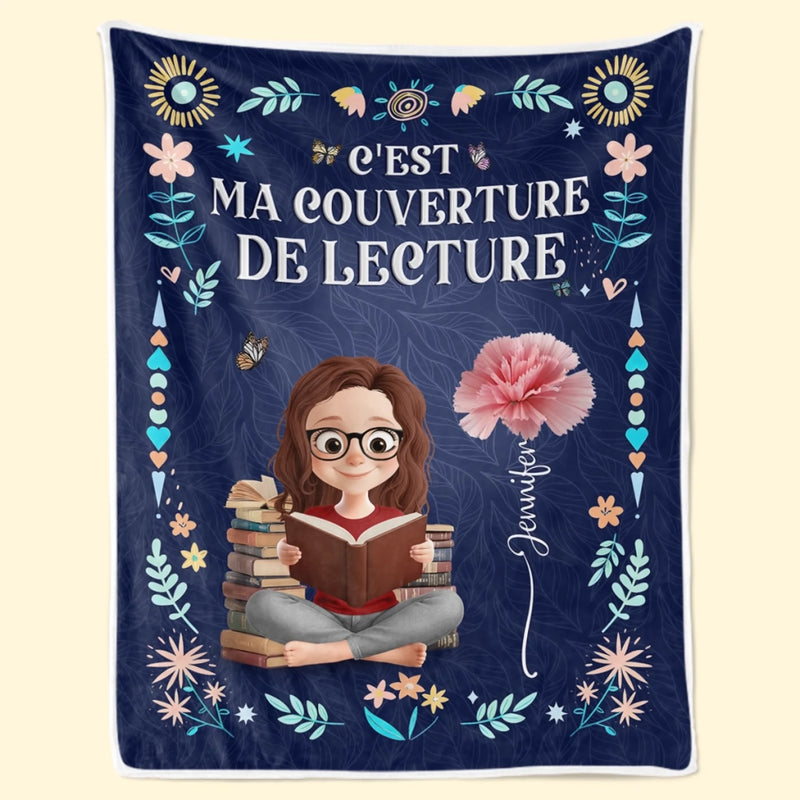 Couverture Personnalisée – Cadeaux Littéraires Personnalisés Pour Amoureux Des Livres, Bookworms Et Lecteurs – La Vie Est Plus Douce Sous Une Couverture D’Histoires
