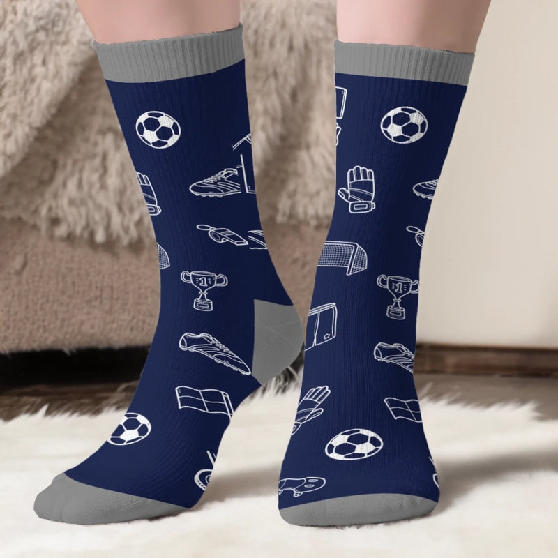 Chaussettes De Football Personnalisées – Cadeaux De Noël Et D’Anniversaire Pour Amoureux Du Football, Fans De Sport Et Passionnés – Je Regarde Le Foot